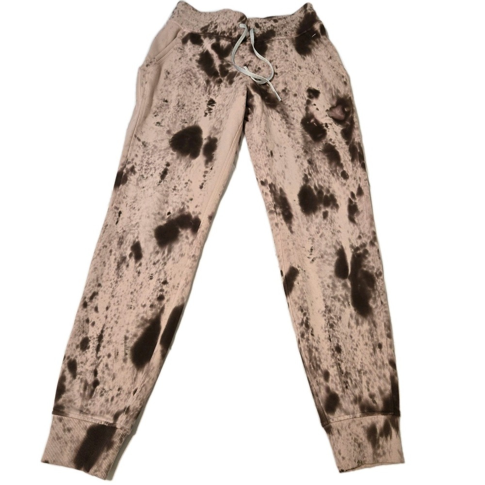 Lululemon Warm Down Joggers In Marble Dye Pockets Drawstring Midrise Size 4